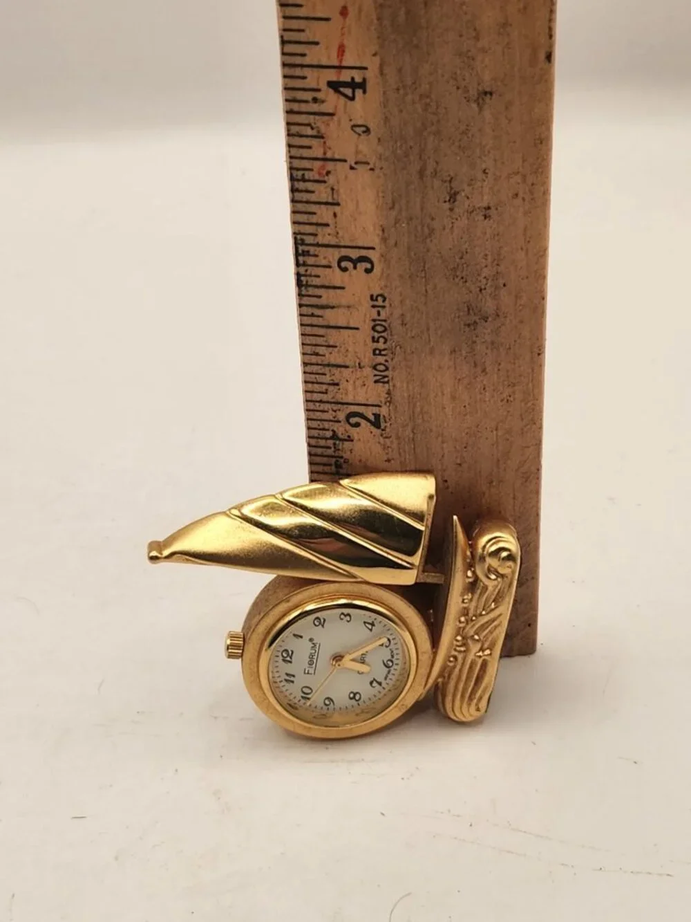 Himi - Miniature Clock - Brass / Metal - Sail - Quartz